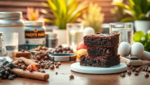 Brownie proteico