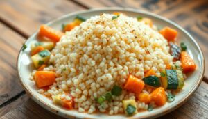 Cuscuz marroquino com vegetais