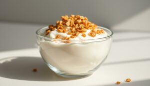 Iogurte natural com granola sem açúcar
