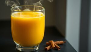 Leite dourado com cúrcuma