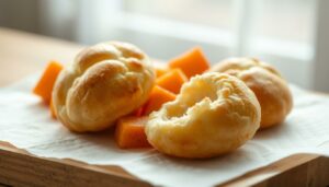Pão de queijo fit com batata-doce