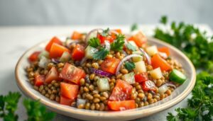 Salada de lentilha