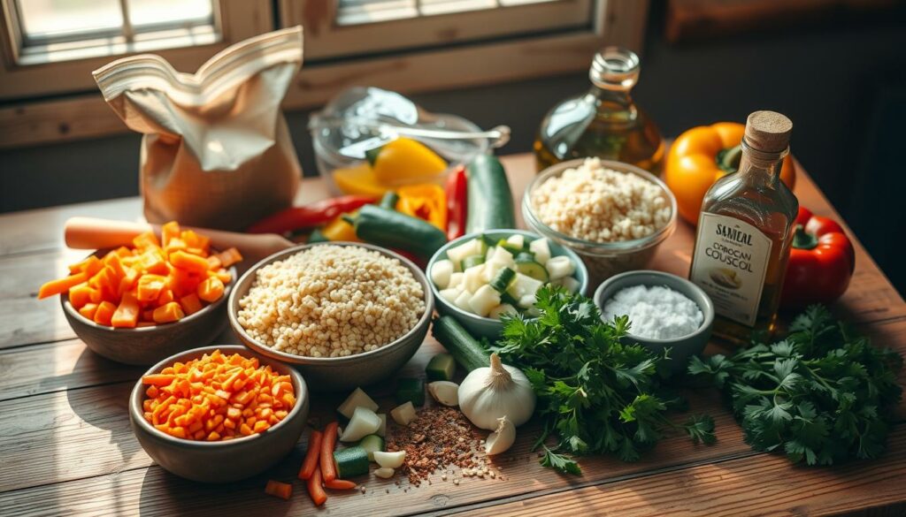 ingredientes para cuscuz
