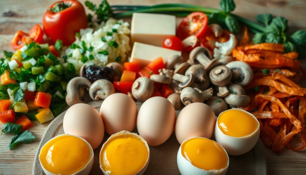 ingredientes para omelete recheado