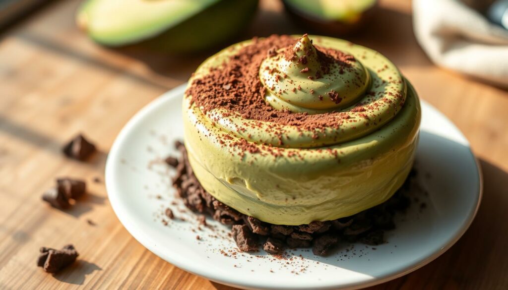 mousse de abacate com cacau