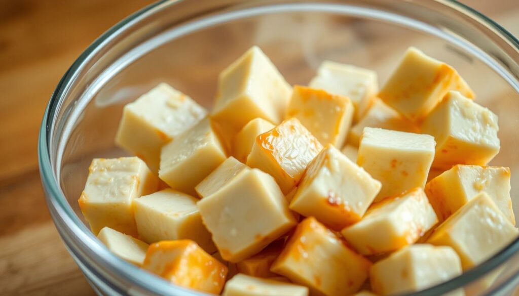preparo de tofu
