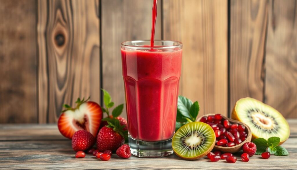 smoothie de frutas vermelhas