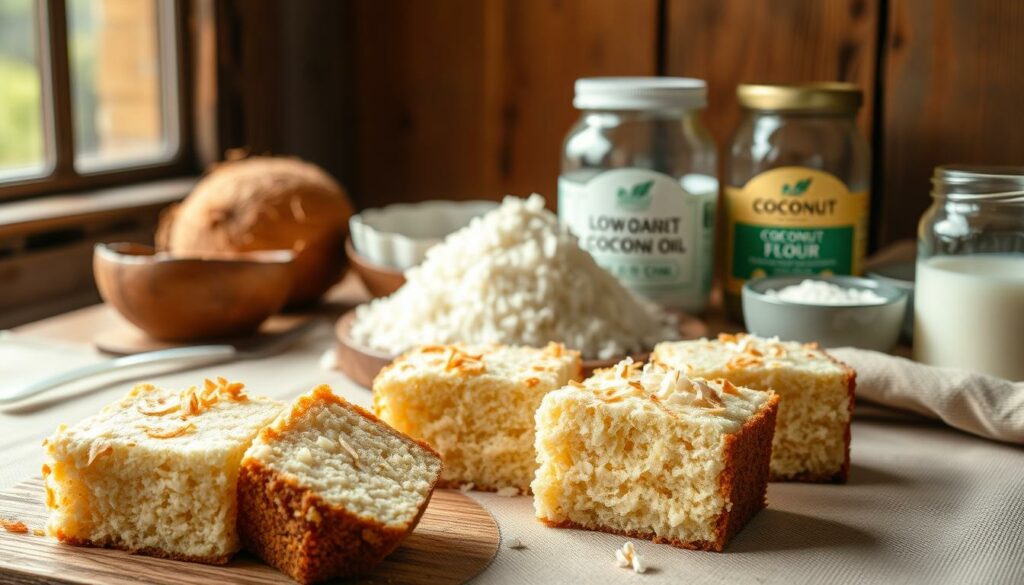 variações da receita de bolo de coco low carb